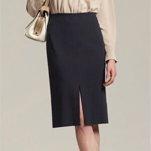 MM.LaFleur Womens Size 0 Pencil Skirt Black Sleek Classic Career Closet Staple